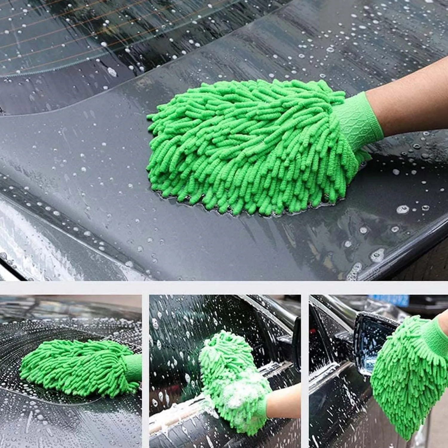 0711 double sided microfiber hand glove duster