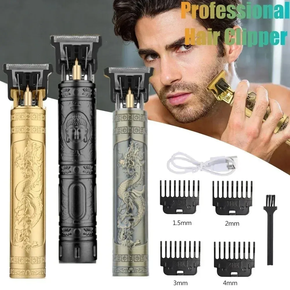 2024 New Vintage T9 Hair Cutting Machine Men's Electric Shaver Rechargeable Hair Trimmer Beard Clipper Barber Hair Cut Hot Sale