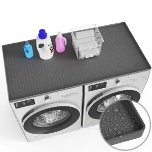 51.2" x 25.6" Washer and Dryer Covers for the Top, 1PC Non Slip Silicone Mat for Washing Machine and Dryer Top Protector, Dust-Proof Washer & Dryer Cover Pad for Laundry Room Kitchen Home