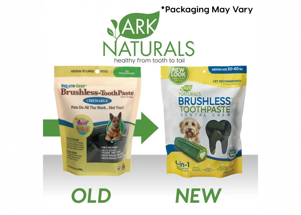 Ark Naturals BREATH-LESS Brushless-Toothpaste Medium Dog Treats