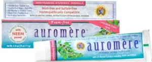 Auromere Cardamom-Fennel (Foam Free) Fluoride-Free Toothpaste 4.16oz