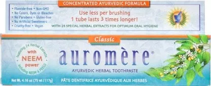 Auromere Classic (Licorice) Fluoride-Free Toothpaste 4.16oz