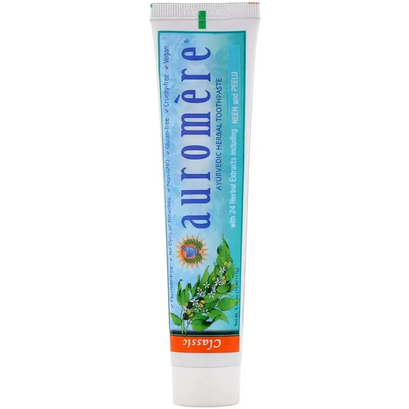 Auromere Toothpaste - Ayurvedic - Fluoride Free