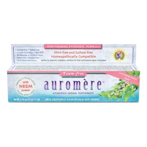 Auromère Ayurvedic Herbal Toothpaste Foam-free, Gentle cardamom-fennel formula