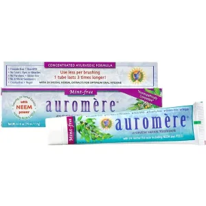 Auromère Ayurvedic Herbal Toothpaste, Mint-Free Homeopathically compatible, With Neem Power