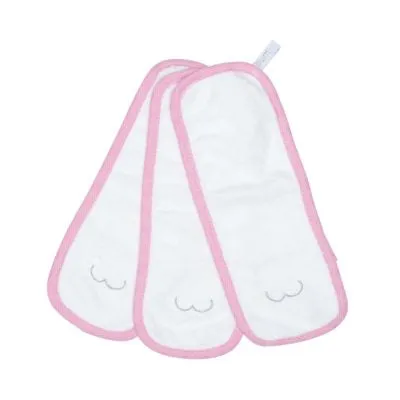 Bamboo Bum Cloths - White/Pink - 3pk