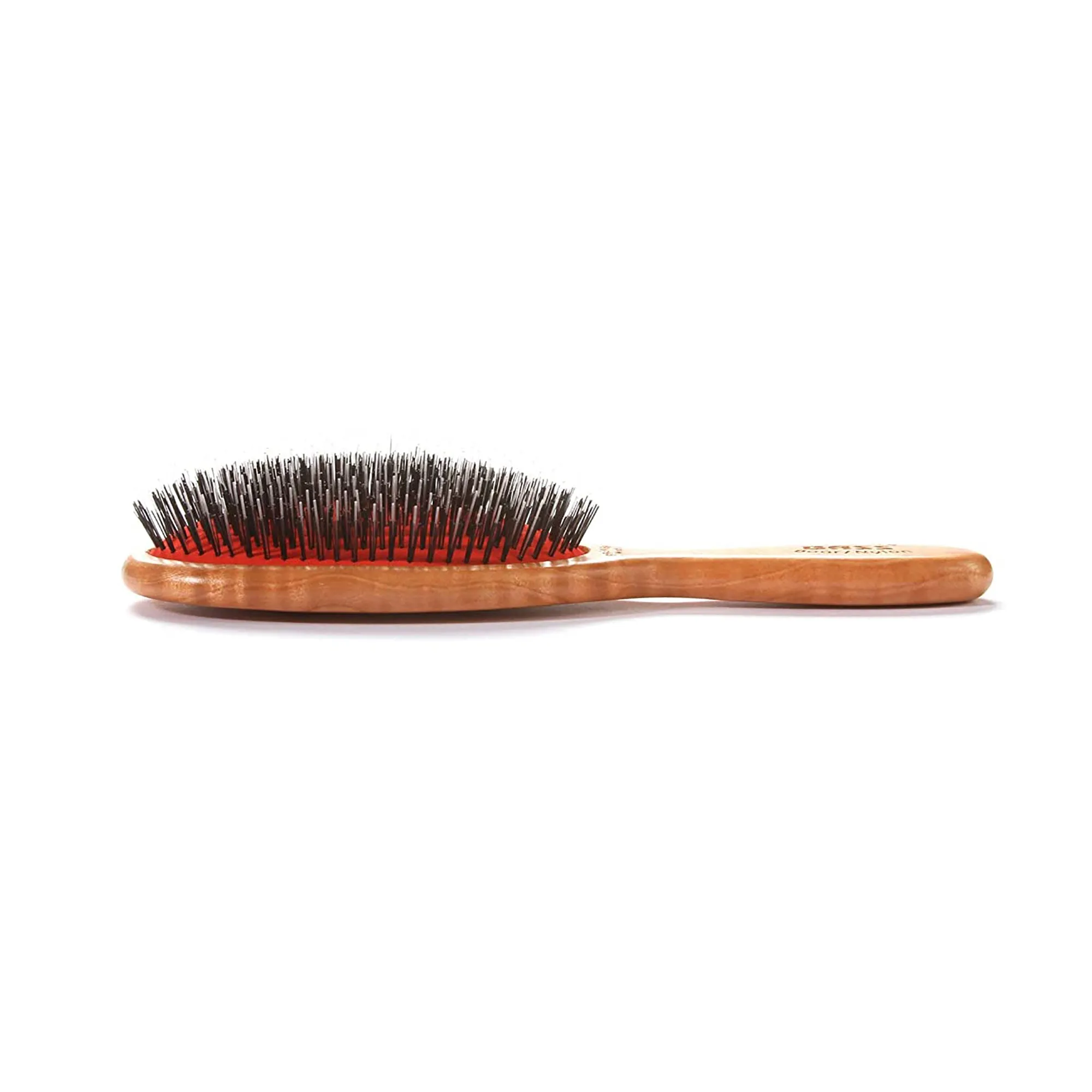 Bass Brushes Premiere Series PMD | Medio Oval with Ultra Premium Natural Bristle   Nylon Pin