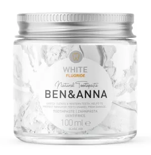 Ben & Anna Toothpaste jar white with fluoride