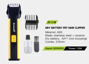 Clippers Dog Pet Handy 1.5W AA Battery Powered ABS