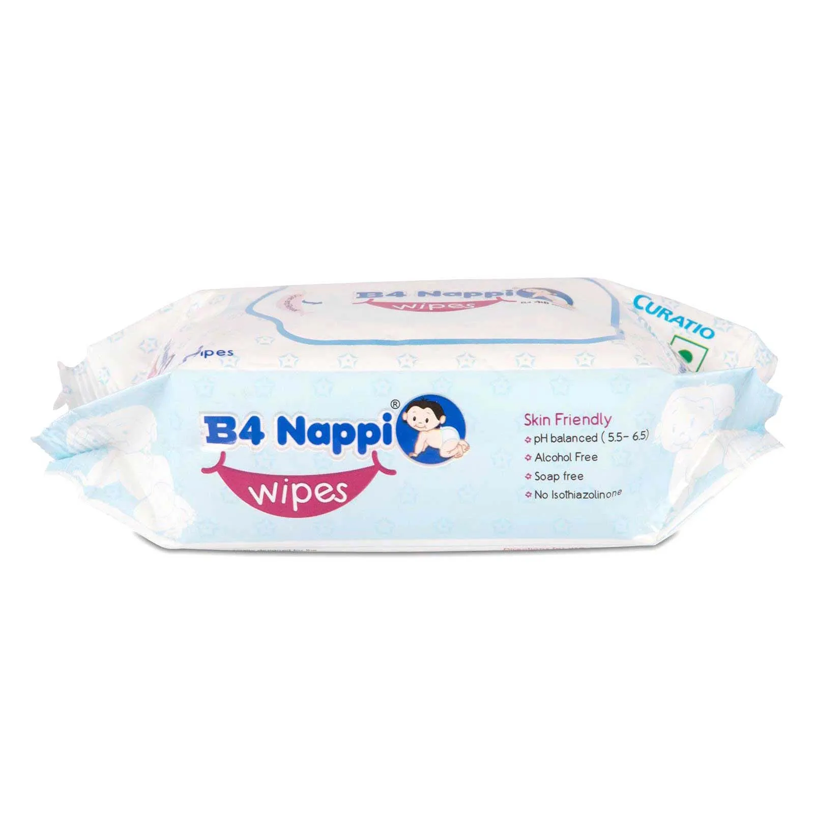 Curatio B4 Nappi Baby Wet Wipes with Vitamin E - Pack of 2 (30pcs Each)