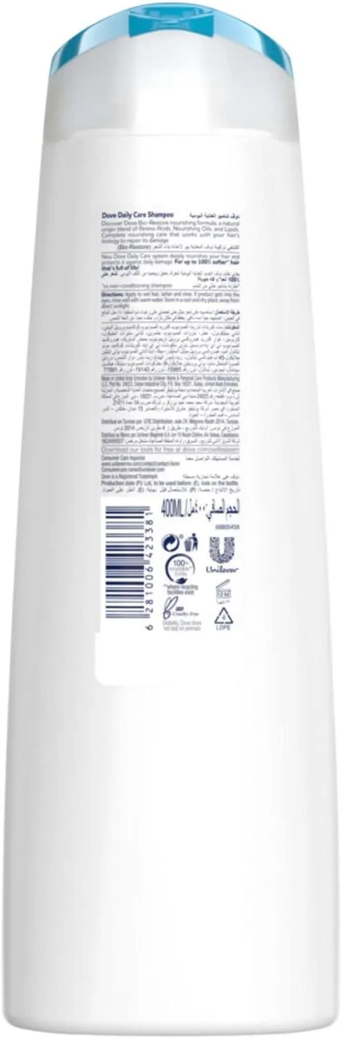 Dove Shampoo Daily Care, 400ML