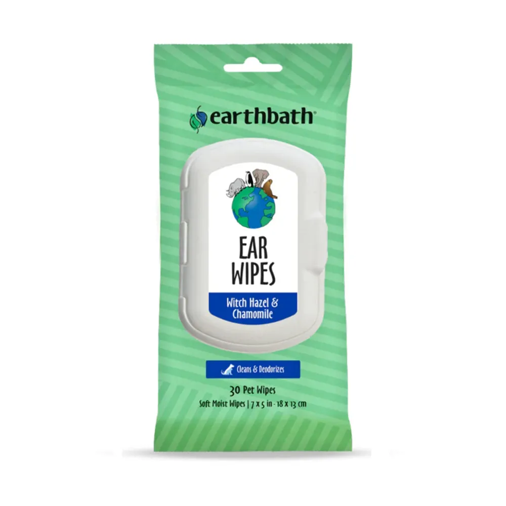 Earthbath Ear Wipes Witch Hazel & Chamomile 30 wipes