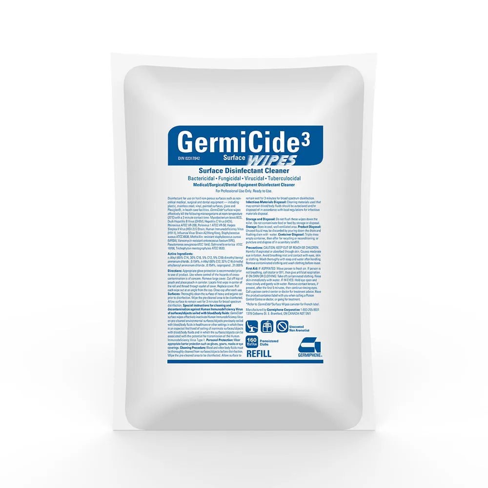 GermiCide3 Disinfectant Wipes