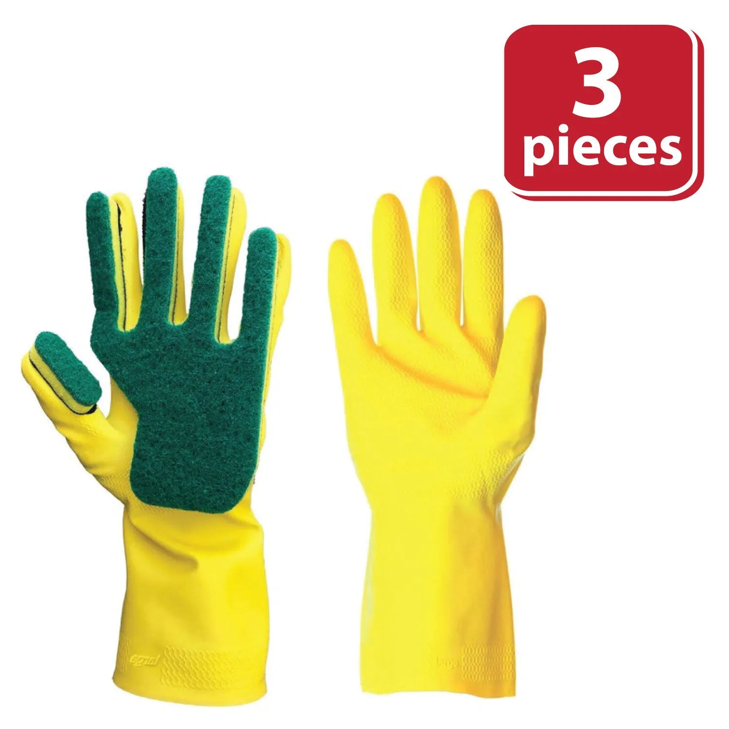 Kleen Mitt Glove, Scratch-Free, Fine Grade Scouring Pads, OSFM (Pack of 3)