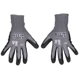 Klein 60585 Knit Dipped Gloves, Cut Level A2, Touchscreen, Large, 2-Pair