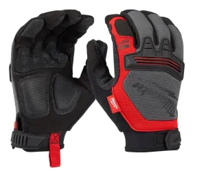 Milwaukee 48-22-8733 Multi-Purpose Work Gloves, Unisex, XL, 7.77 to 7.97 in L, Hook-and-Loop Cuff, Leather, Black/Red :PR: QUANTITY: 1