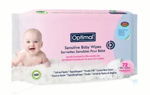 Optimal Wipes Sensitive Powder Puff x 72