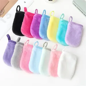 Pieces Professional Microfiber Face Cleansing Gloves Reusable Facial Cloth Pads Makeup Remover Glove Mitts Tool Unisex