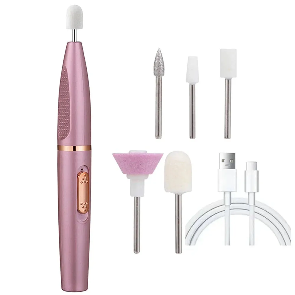 Professional Nail Drill Machine Milling Cutter Set Electric Manicure For Acrylic Gel Polish Rechargeable Nail Polish Remover