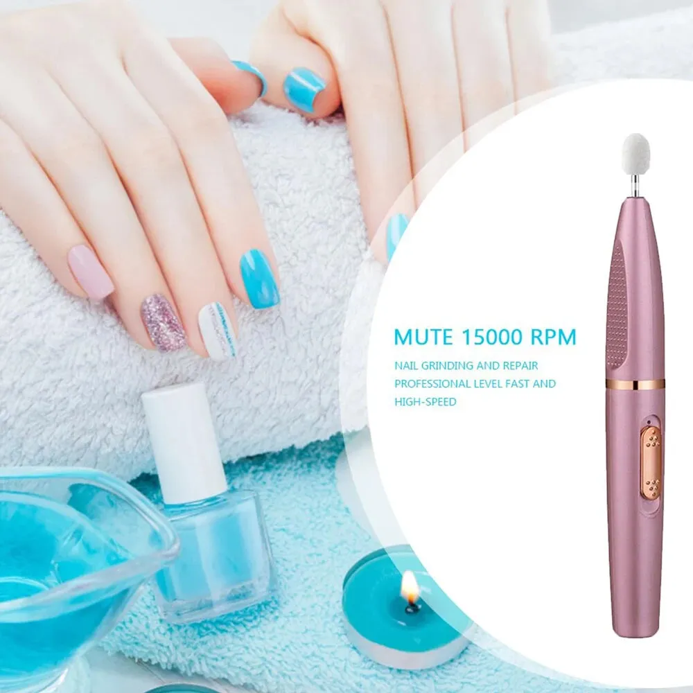 Professional Nail Drill Machine Milling Cutter Set Electric Manicure For Acrylic Gel Polish Rechargeable Nail Polish Remover