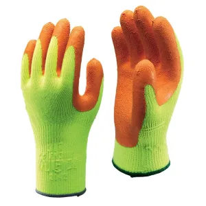 Showa 317 Hi Vis Yellow Fluorescent Safety Grip Work Gloves