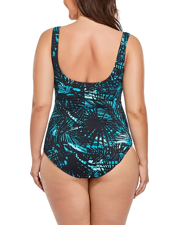 Spliced Sport One Piece Swimsuit