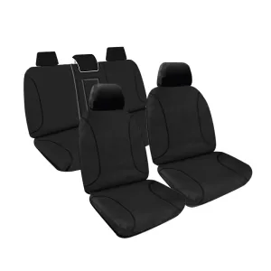 Tradies Canvas Seat Covers Suits Holden Colorado 7 (RG) LT/LTZ/7 Seat Wagon 11/2012-1/2018 Black