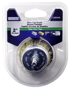 Vulcan 321151OR Wire Cup Brush, 2 in Dia, 1/4 in Arbor/Shank :CD: QUANTITY: 1