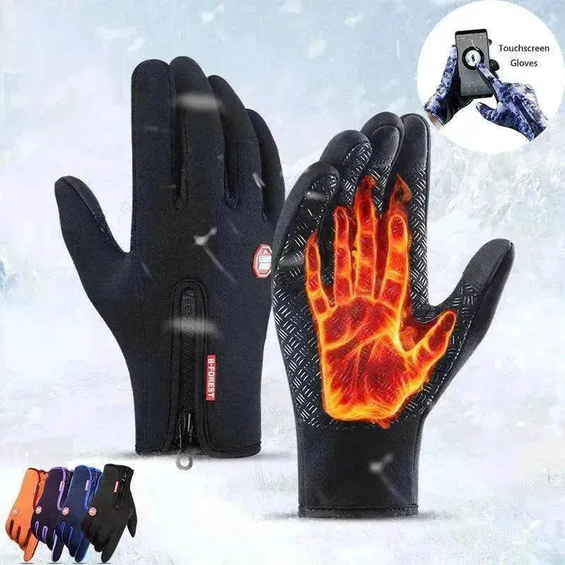 Waterproof Touch Screen Polar Fleece Motorcycle Riding Gloves