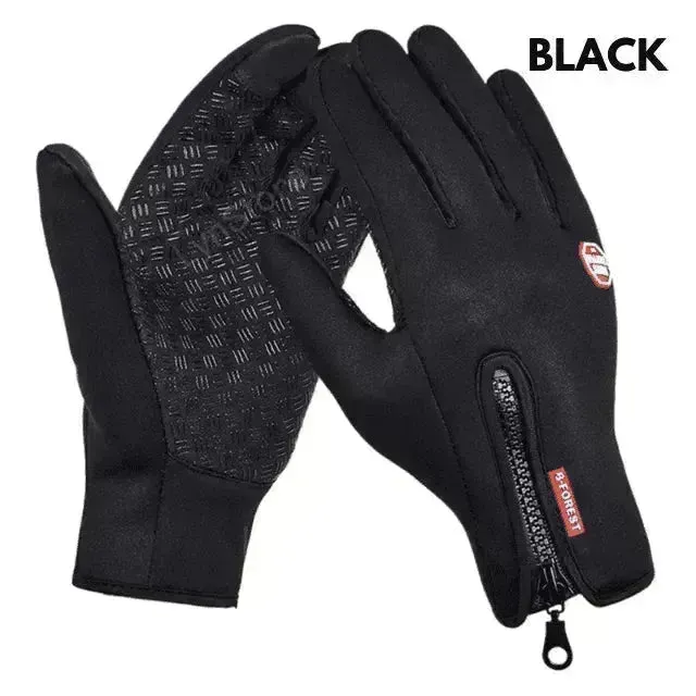 Waterproof Touch Screen Polar Fleece Motorcycle Riding Gloves