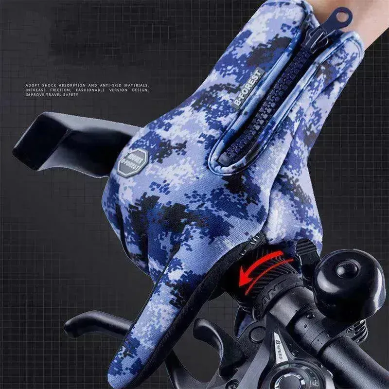 Waterproof Touch Screen Polar Fleece Motorcycle Riding Gloves