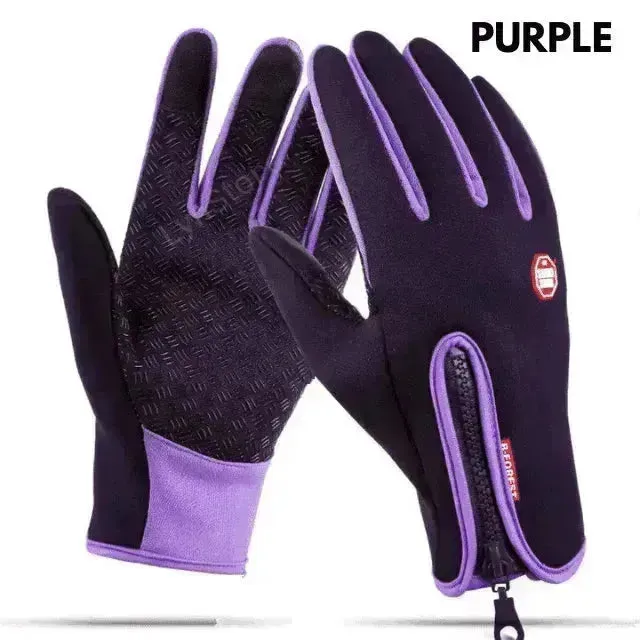 Waterproof Touch Screen Polar Fleece Motorcycle Riding Gloves