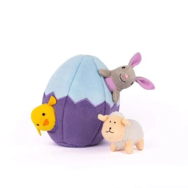 ZippyPaws Zippy Burrow Easter Egg and Friends Dog Toy